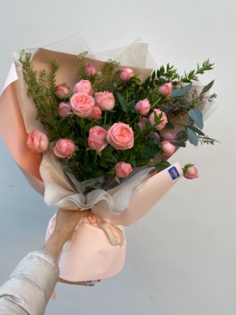 디그니티 장미 핑크꽃다발